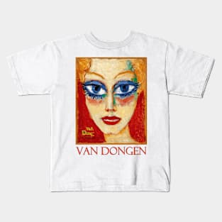 Woman with Blue Eyes by Kees van Dongen Kids T-Shirt